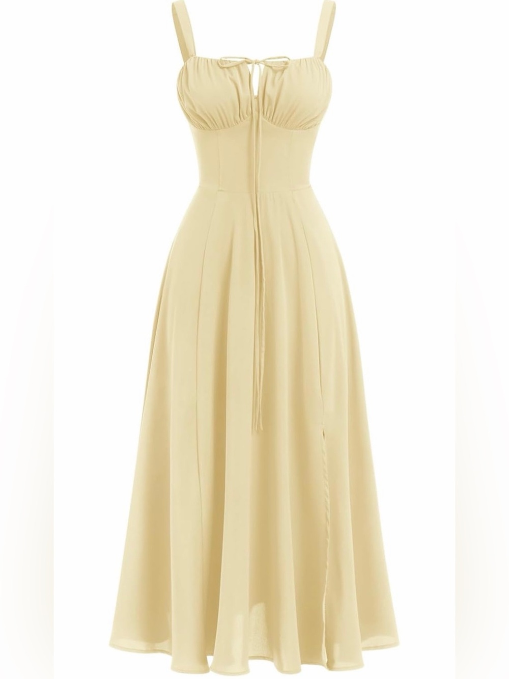 Butter Yellow Maxi Corset Dress